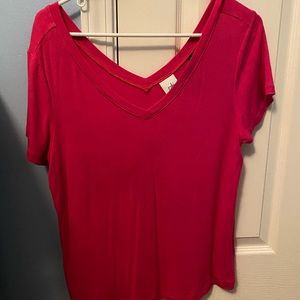 CABI Pink V-Neck top